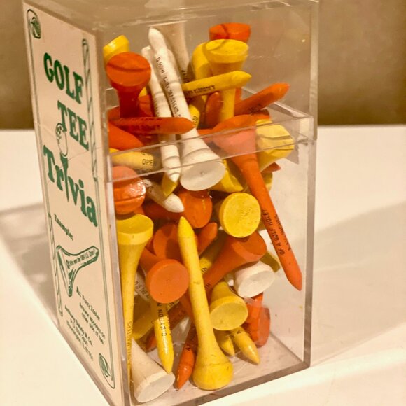 Golf Tee Trivia Set | Vintage Golf Collectible | Fun Sports Trivia Game - Picture 4 of 6